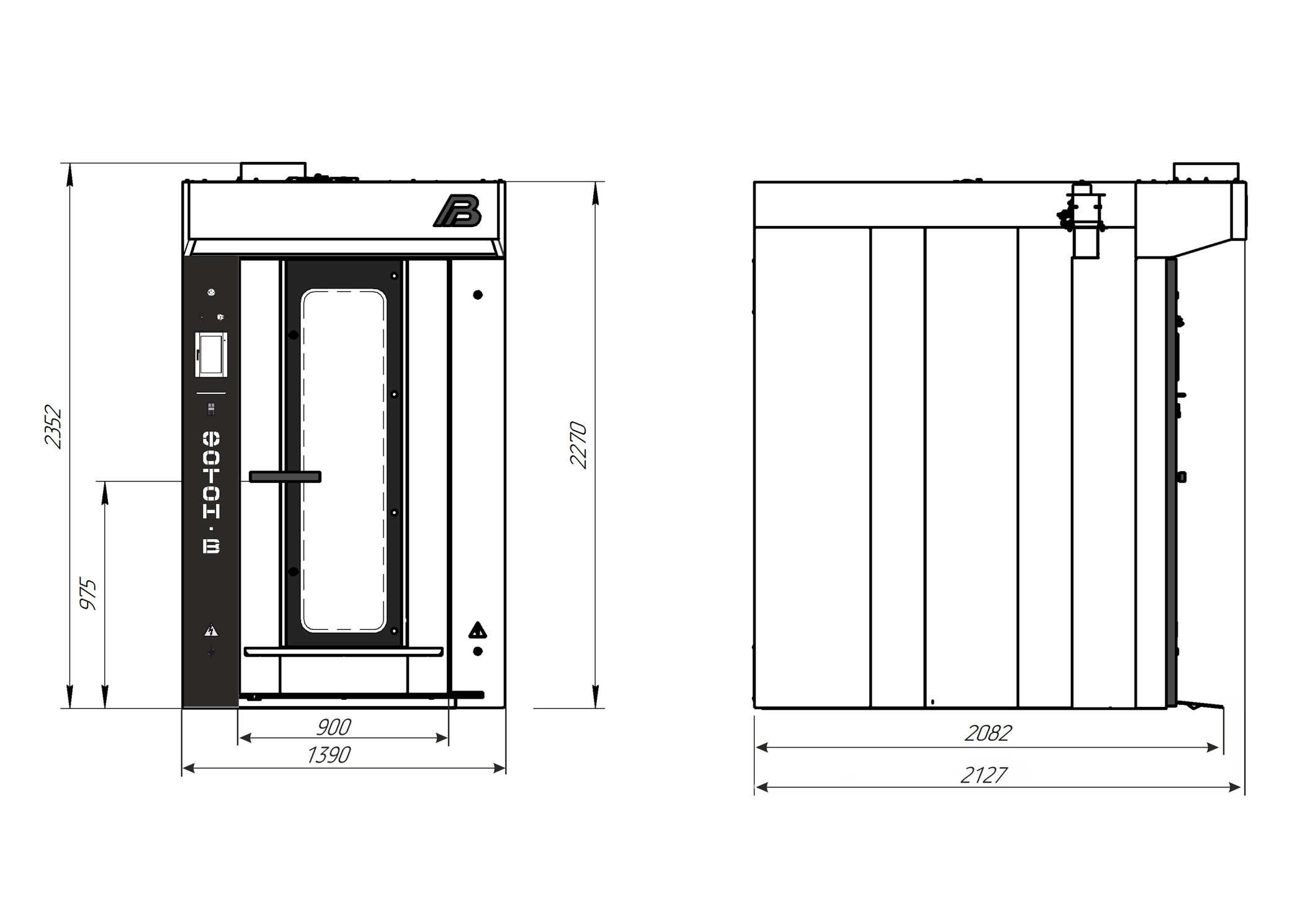Габаритные размеры Chertezh_Foton_8.6B
